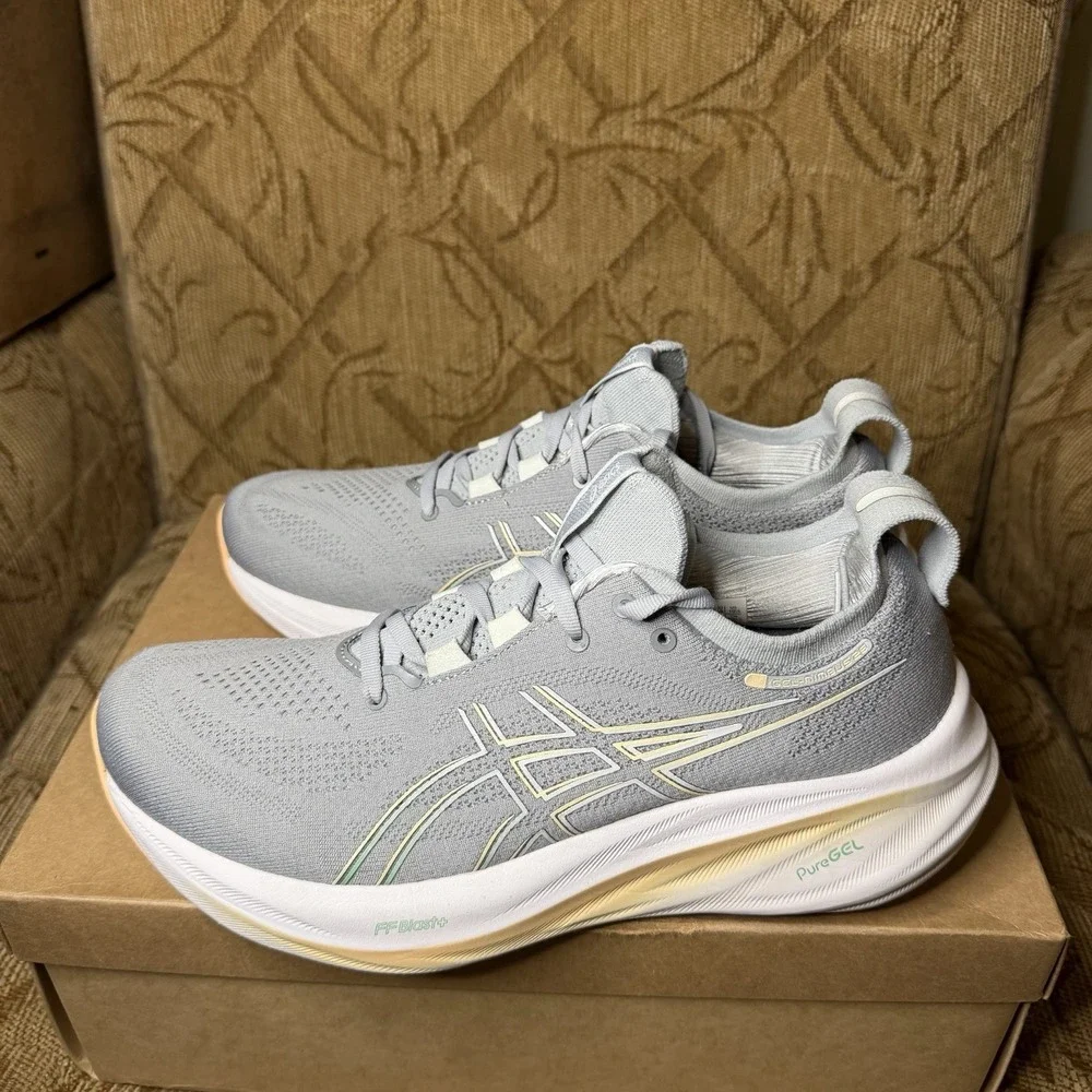 ASICS Gel-Nimbus 26 Shoes Women's 10.5 Grey Road Running Athletic Gym Sneakers